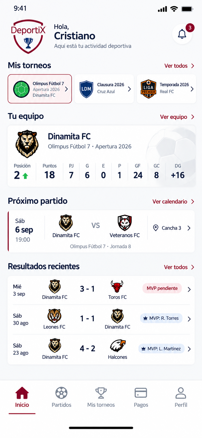 DeportiX - Inicio