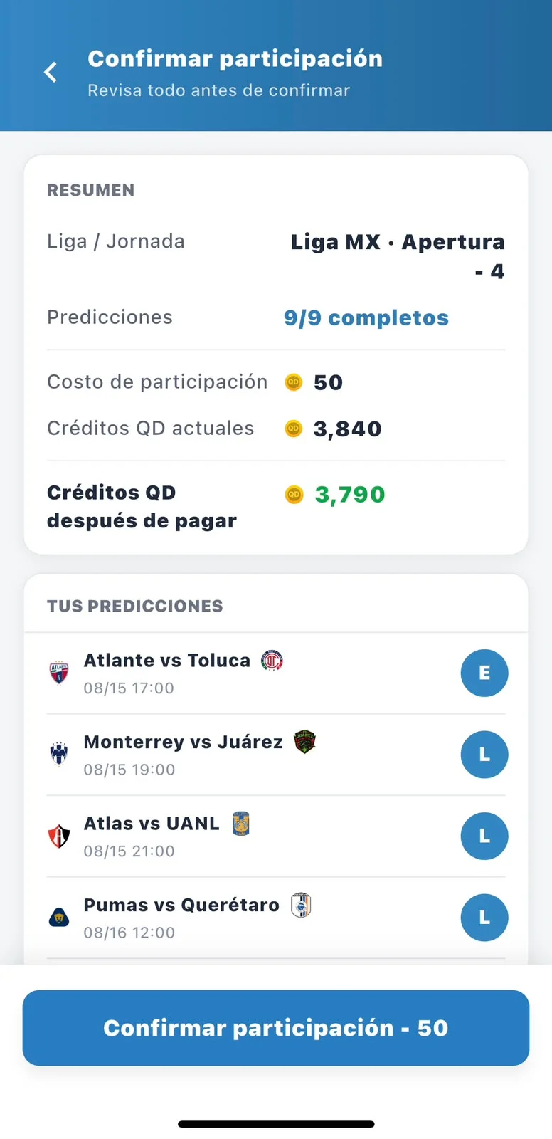 App QD deportes