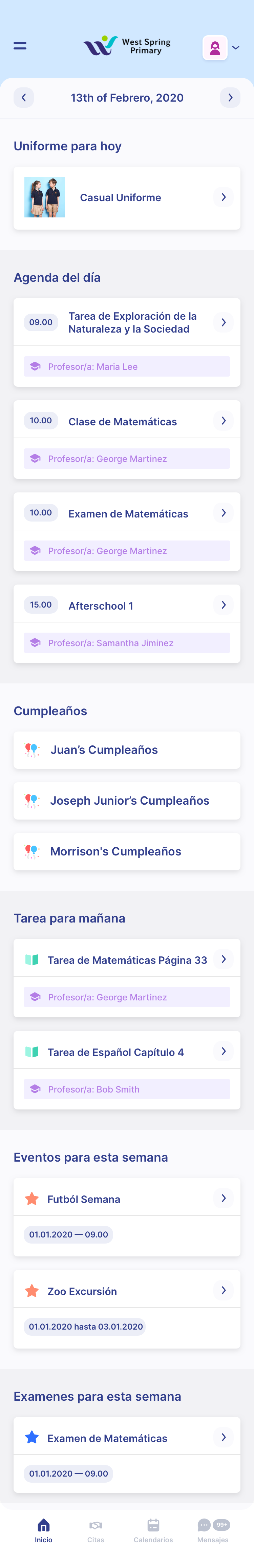 Aplicación School App
